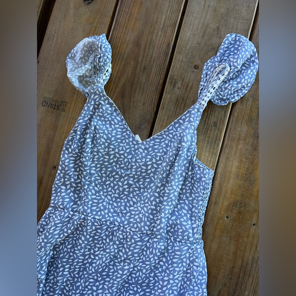 Japna blue crochet lace trimmed maxi dress small - Picture 9 of 11